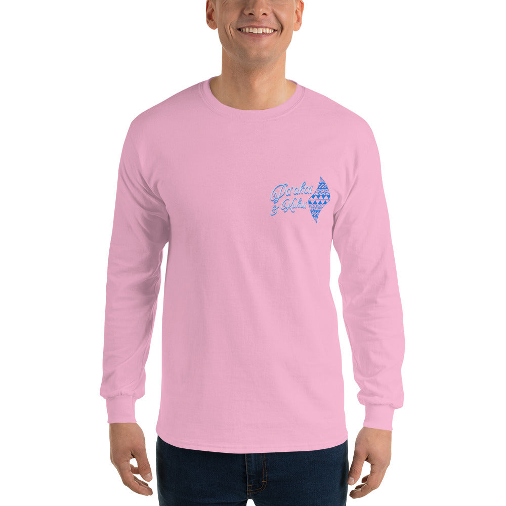 Japanese Cherry Blossom Hawaiian Long Sleeve T-Shirt — Aloha Streetwear Floral Long Sleeve T-shirt Pa'akai & Kukui Light Pink S