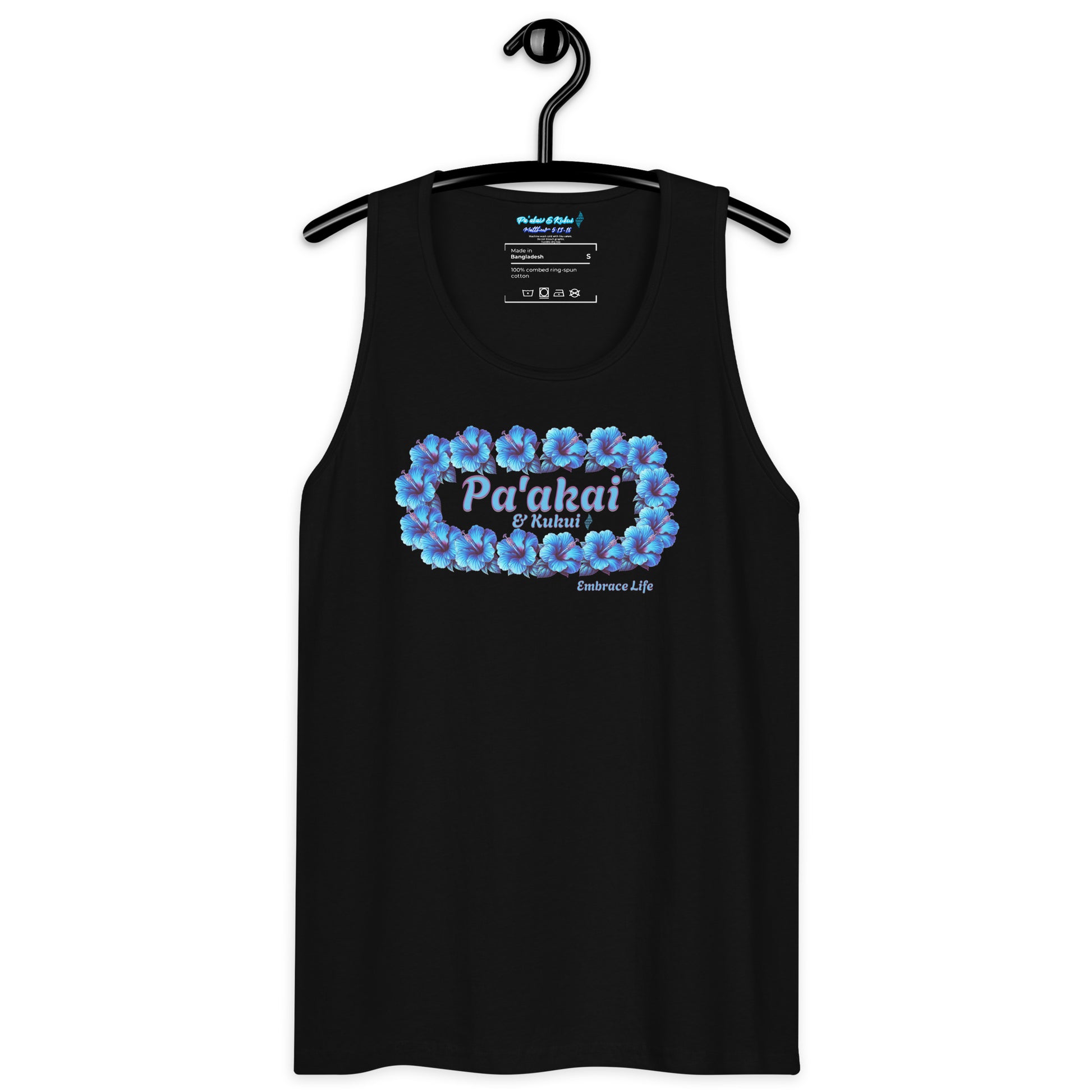 Pua aloalo Men’s premium tank top Tank Top Pa'akai & Kukui