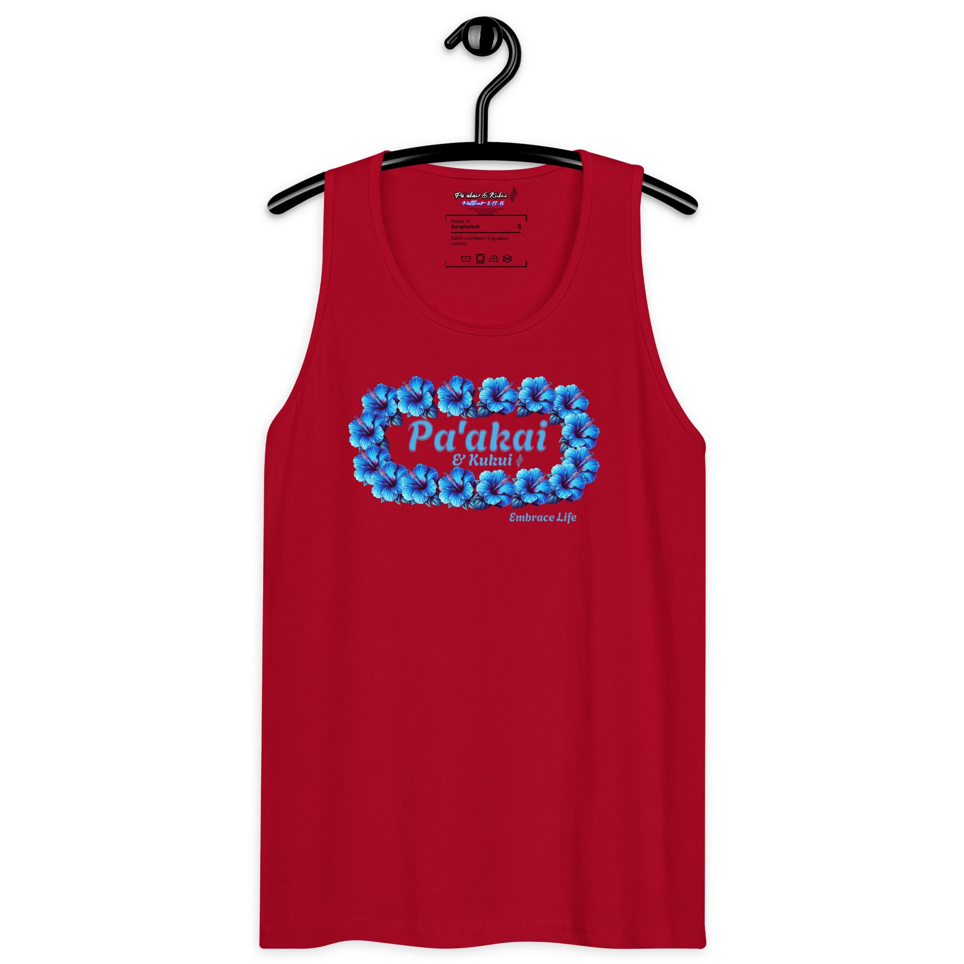 Pua aloalo Men’s premium tank top Tank Top Pa'akai & Kukui