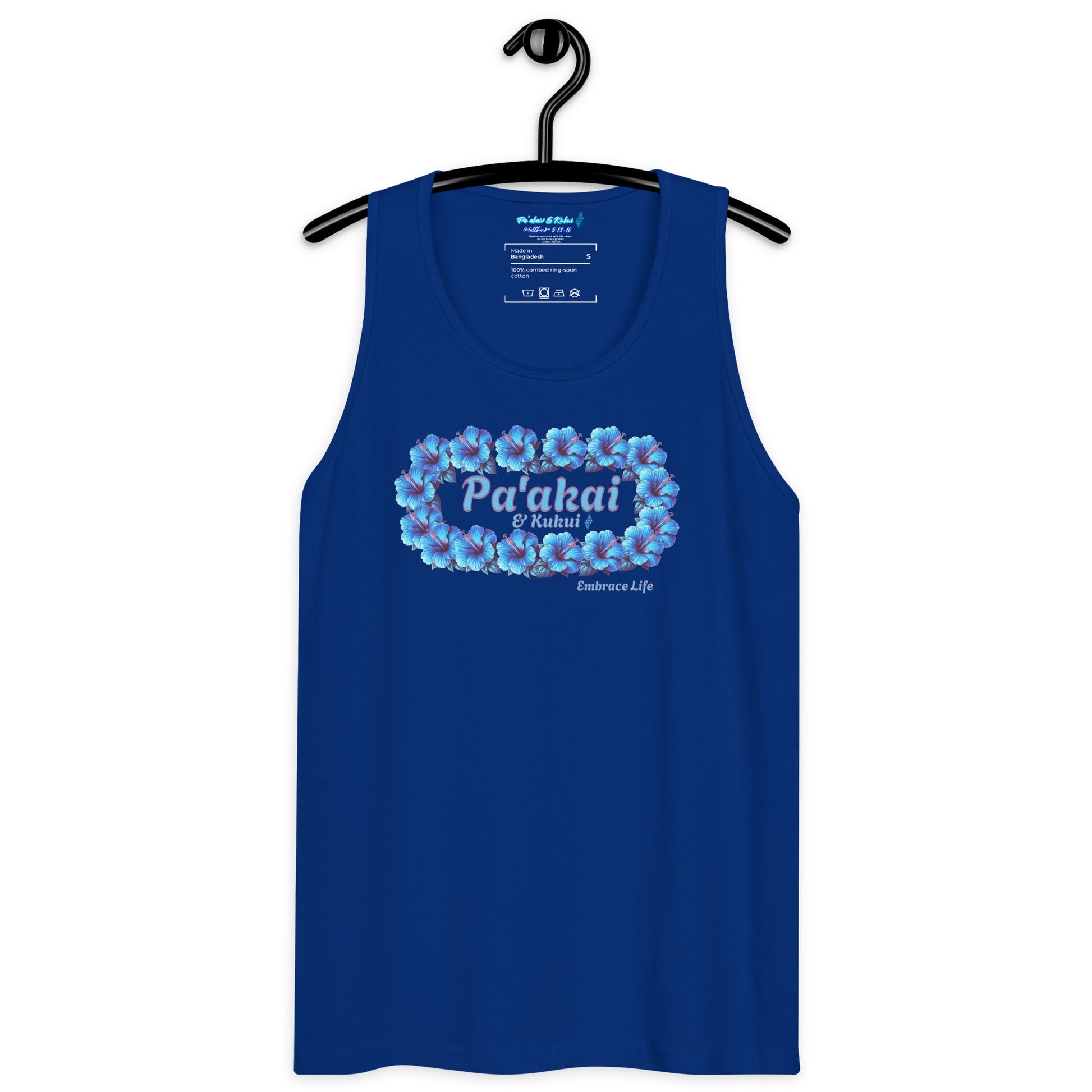 Pua aloalo Men’s premium tank top Tank Top Pa'akai & Kukui