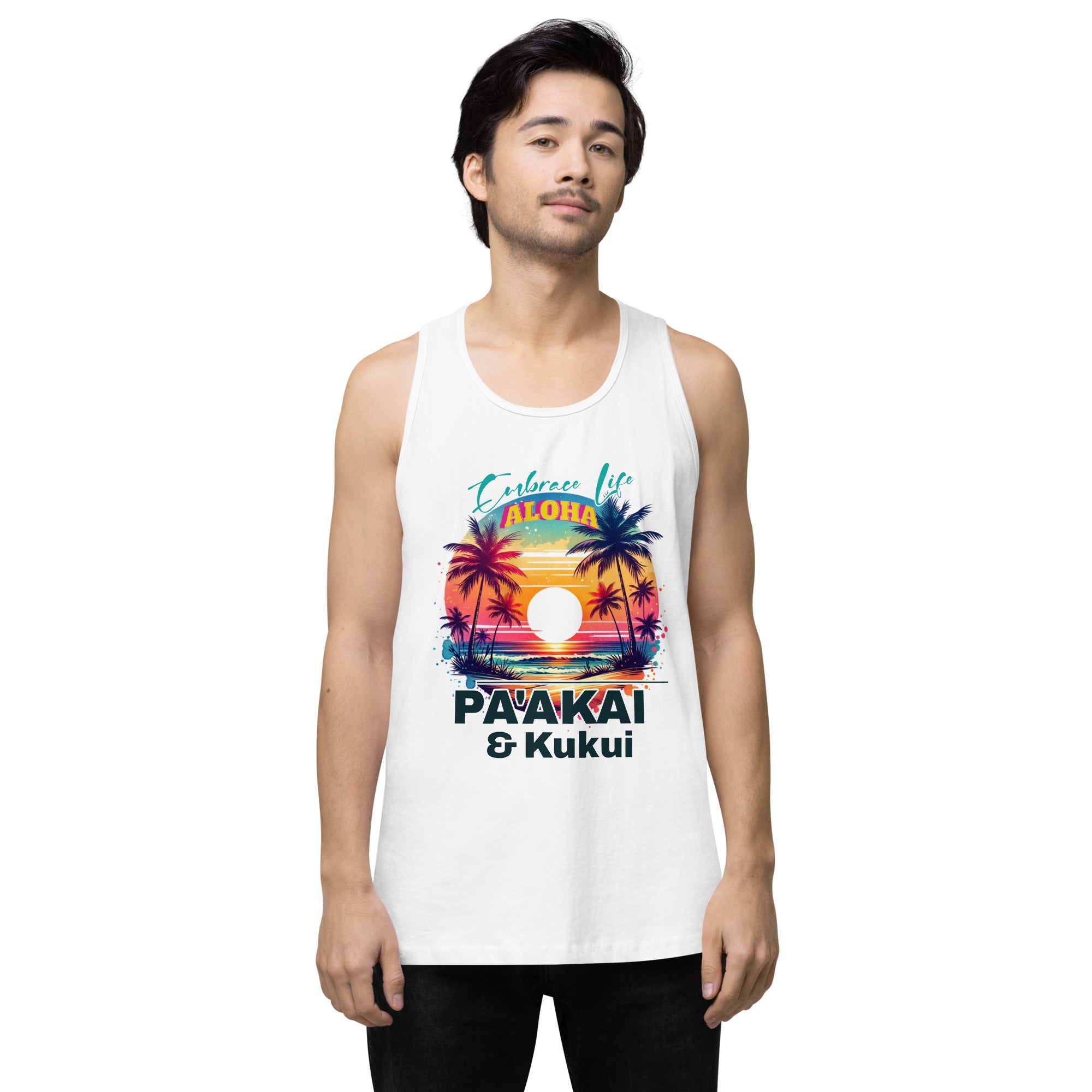 Aloha Style - Men’s premium tank top Tank Top Pa'akai & Kukui S