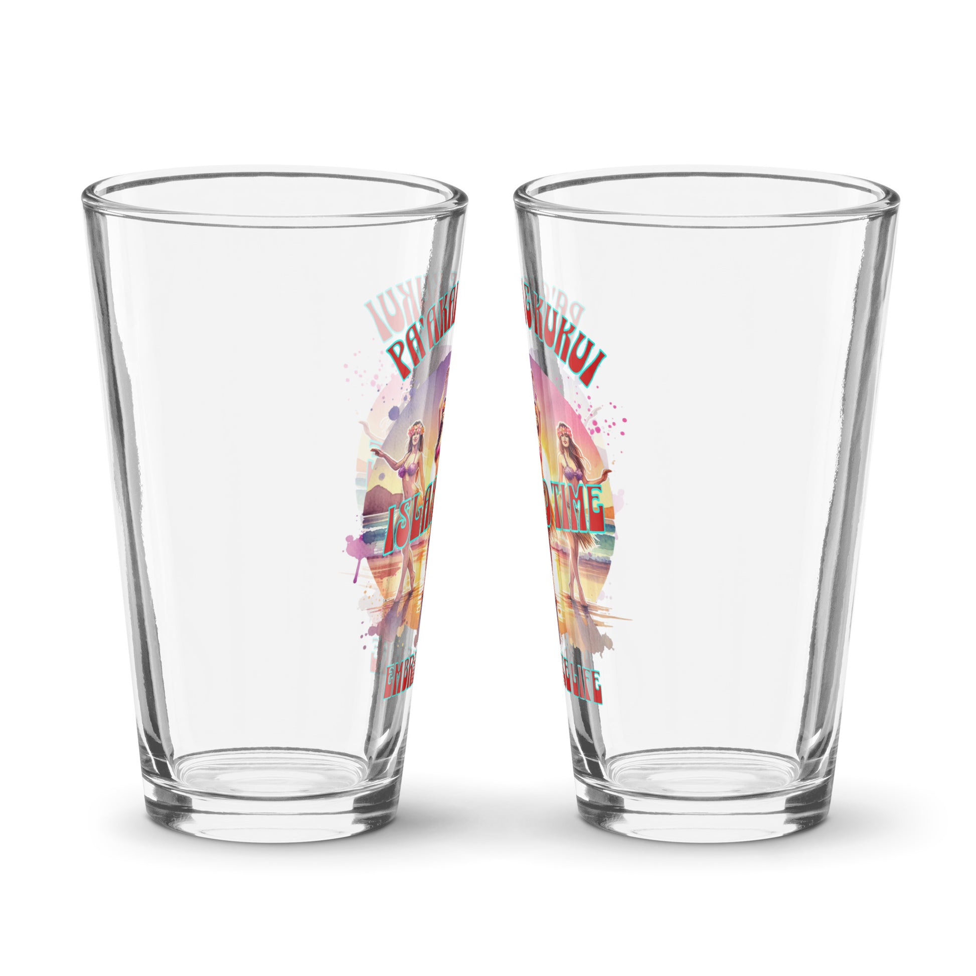Island Time Shaker pint glass Shaker Pint Glass Pa'akai & Kukui Default Title