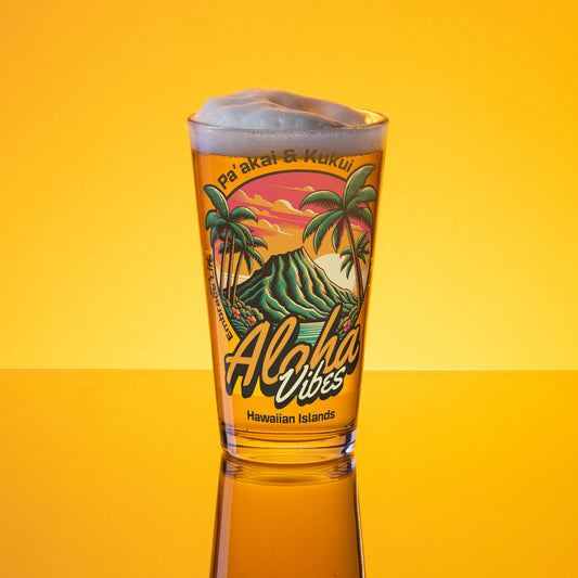 Aloha Vibes Shaker pint glass