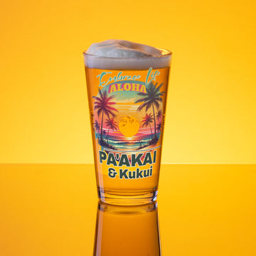 Aloha Style Shaker pint glass Shaker Pint Glass Pa'akai & Kukui Default Title