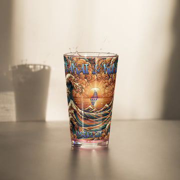 Japanese Wave Art Shaker pint glass Shaker Pint Glass Pa'akai & Kukui Default Title