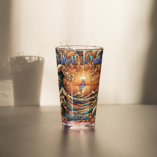 Japanese Wave Art Shaker pint glass