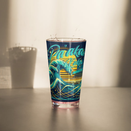 Blue Waves Shaker pint glass
