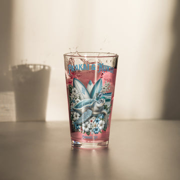 Blue Sea Turtle Shaker pint glass Shaker Pint Glass Pa'akai & Kukui Default Title