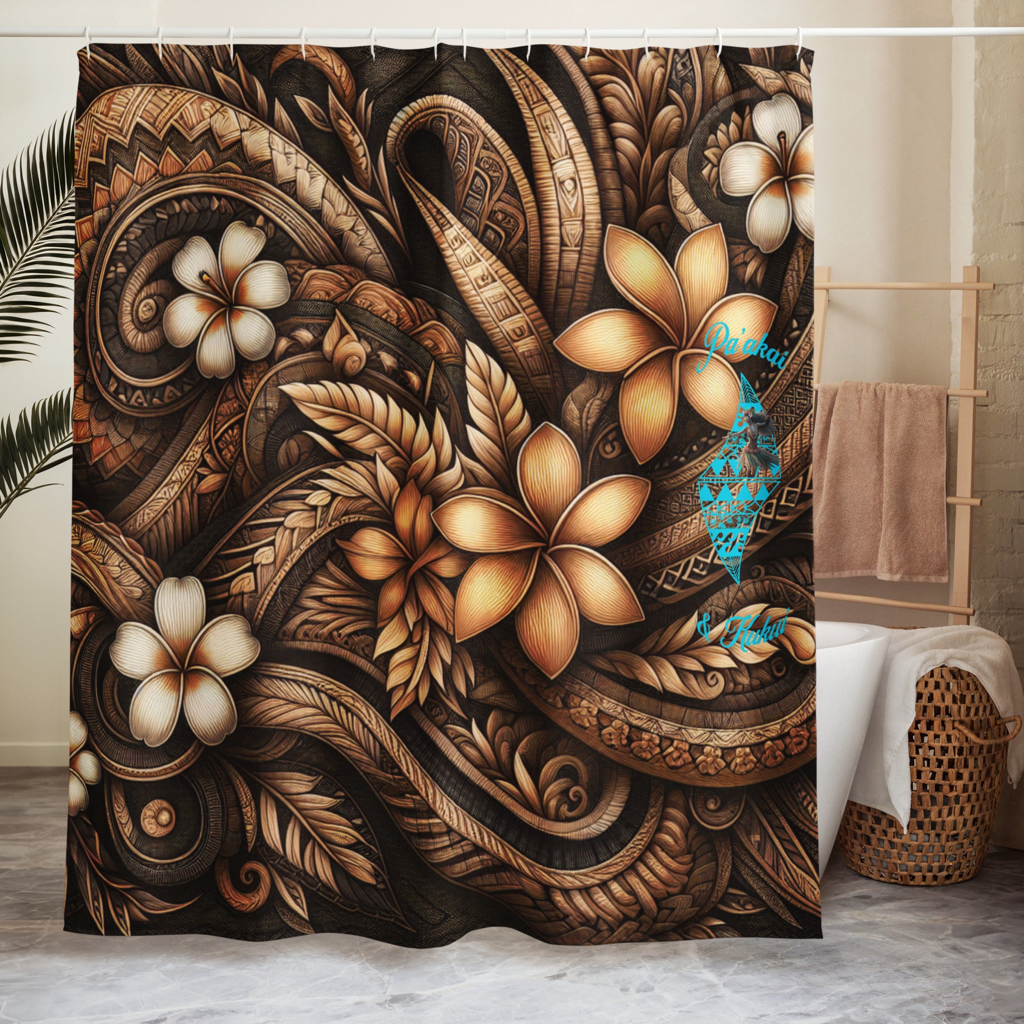 Lū'au 'Ohana Shower curtain Shower Curtain Pa'akai & Kukui Default Title