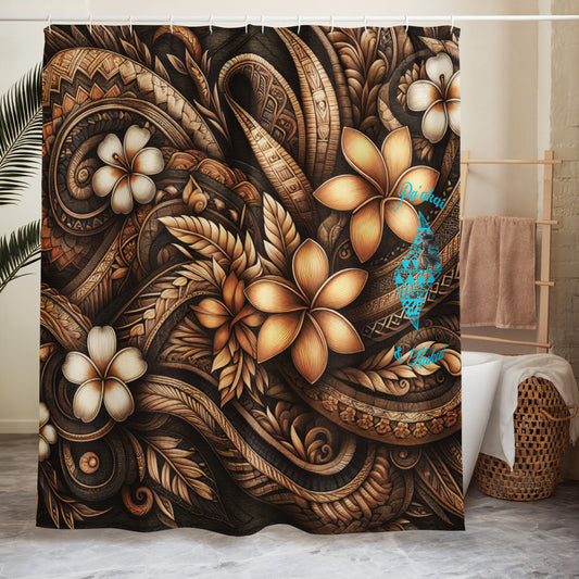 Lū'au 'Ohana Shower curtain