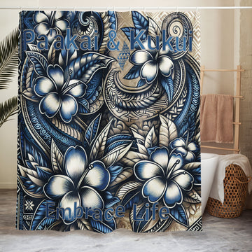 Loke Keʻokeʻo Shower curtain Shower Curtain Pa'akai & Kukui Default Title