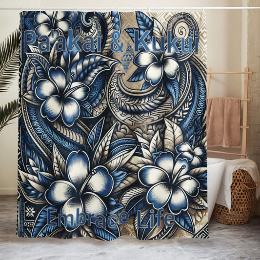 Loke Keʻokeʻo Shower curtain Shower Curtain Pa'akai & Kukui Default Title