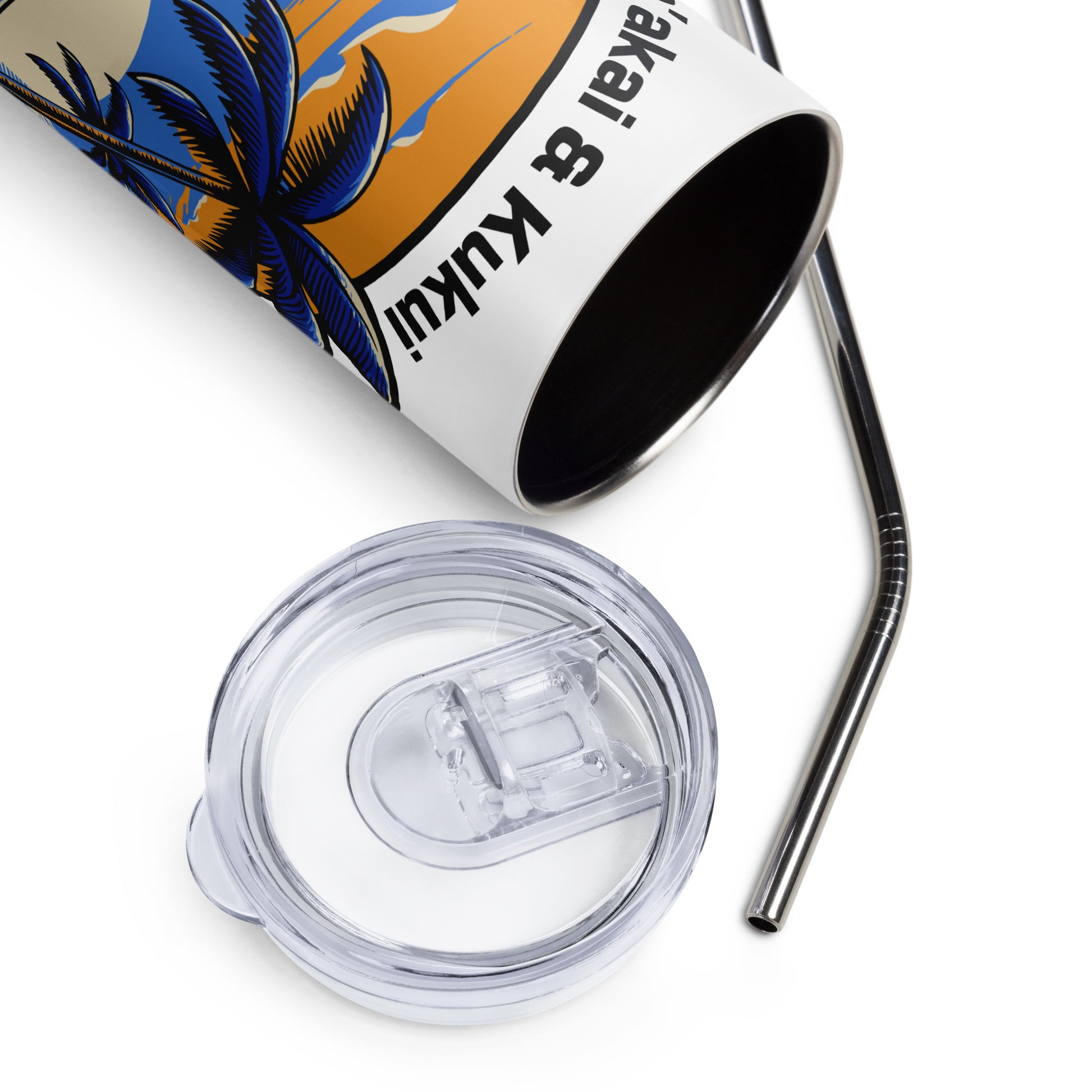 Aloha Vibes (Blue) Stainless steel tumbler Tumbler Pa'akai & Kukui