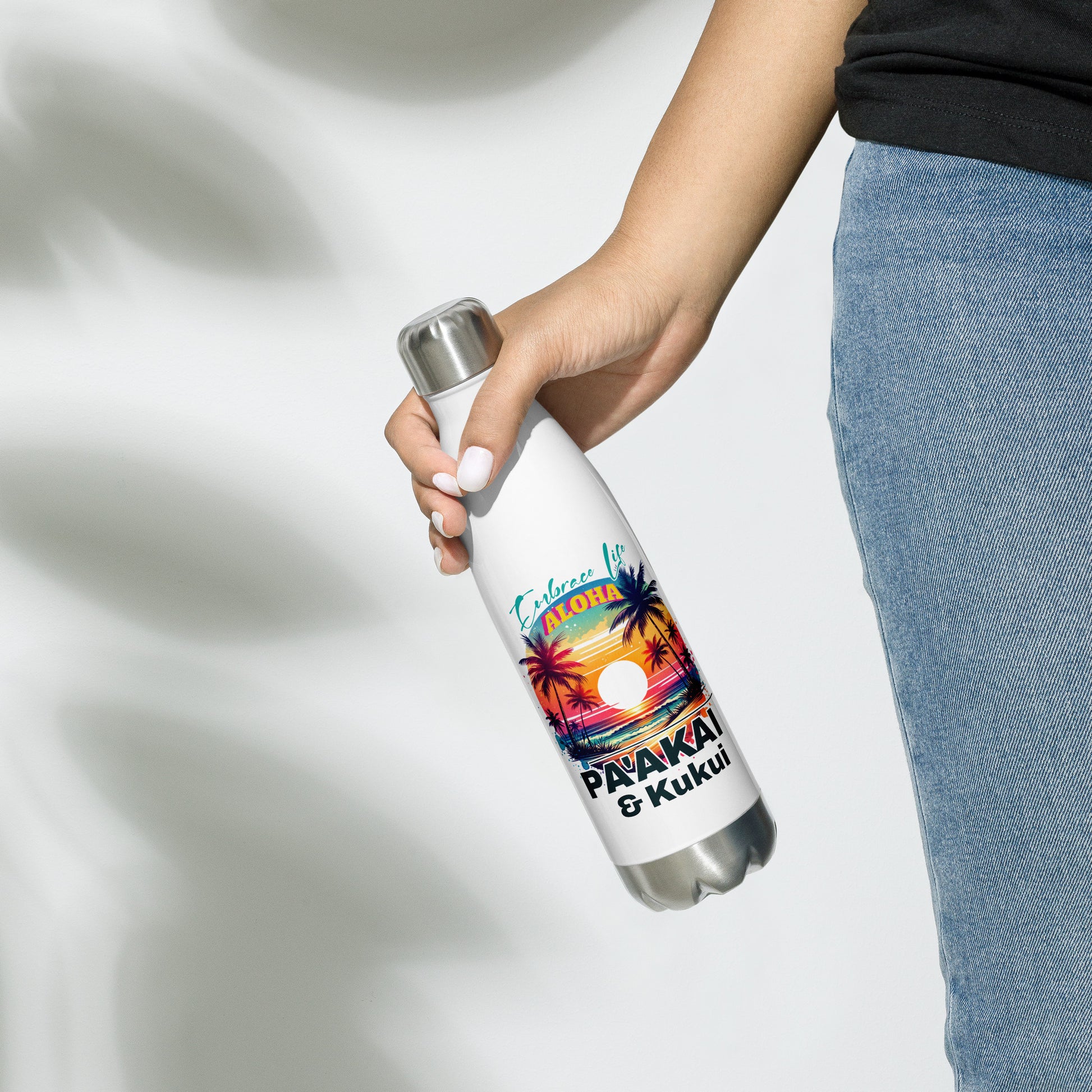 Aloha Style Stainless steel water bottle Water Bottle Pa'akai & Kukui