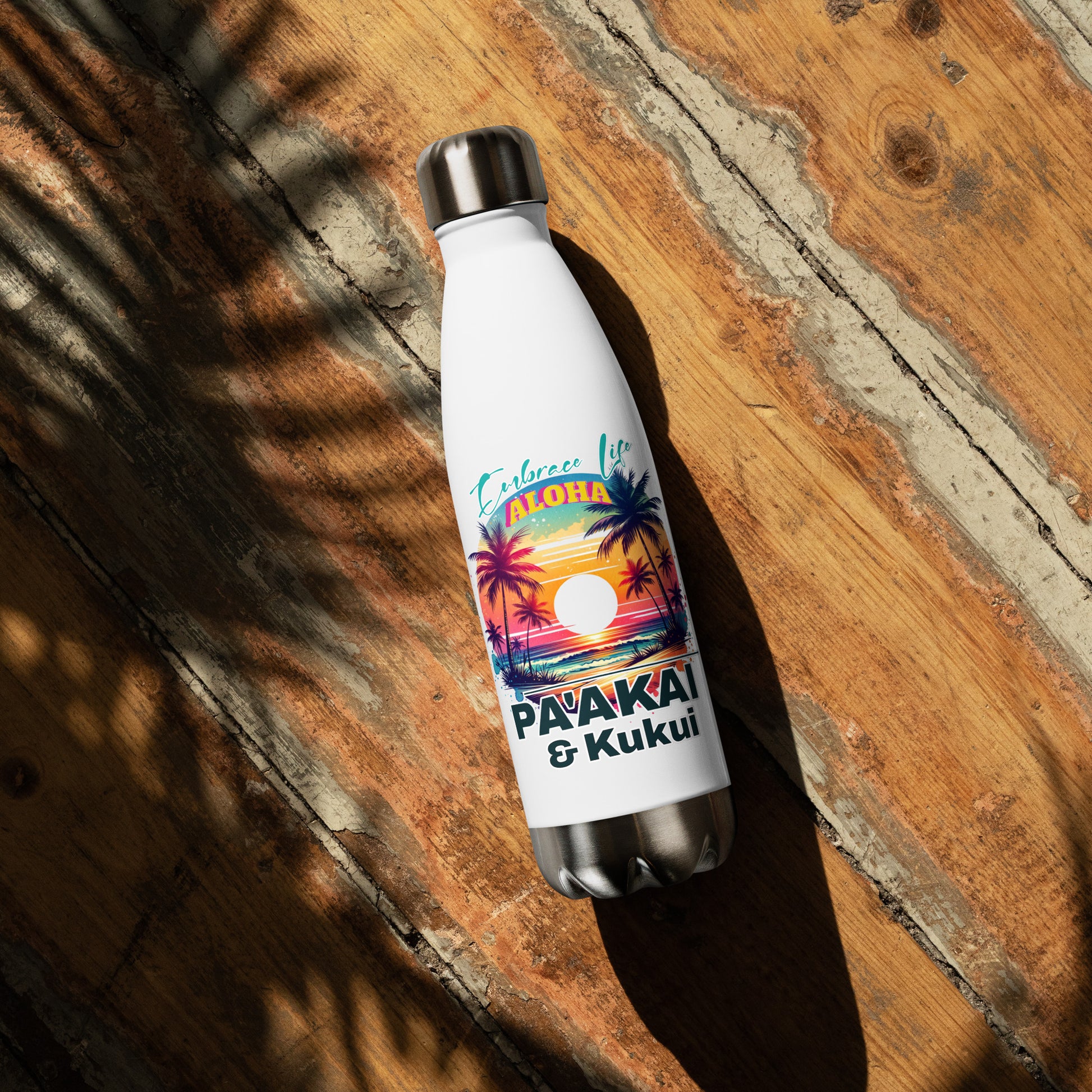 Aloha Style Stainless steel water bottle Water Bottle Pa'akai & Kukui