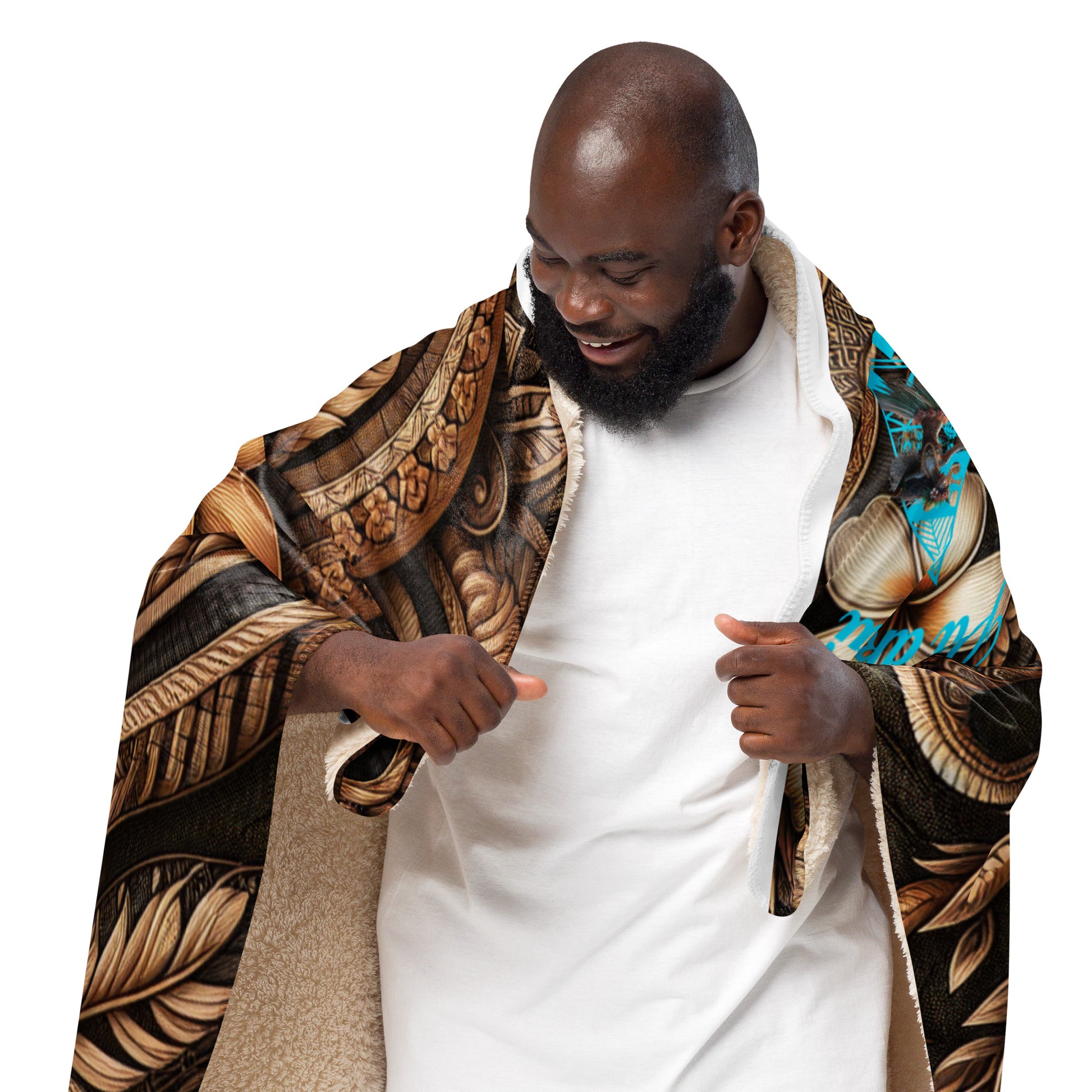 Lū'au 'Ohana Sherpa blanket Sherpa Blanket Pa'akai & Kukui 50″×60″