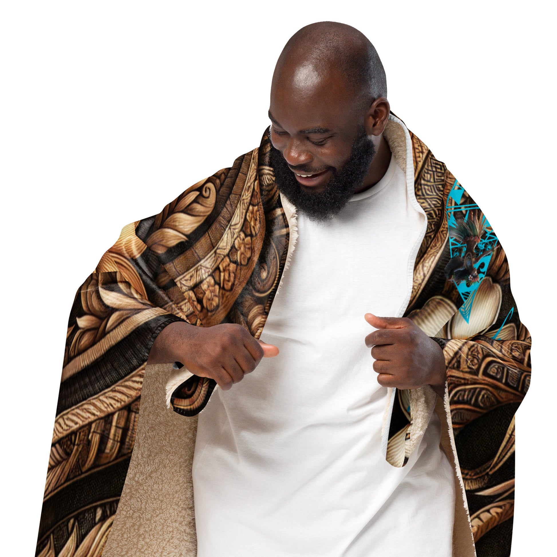 Lū'au 'Ohana Sherpa blanket Sherpa Blanket Pa'akai & Kukui 60″×80″