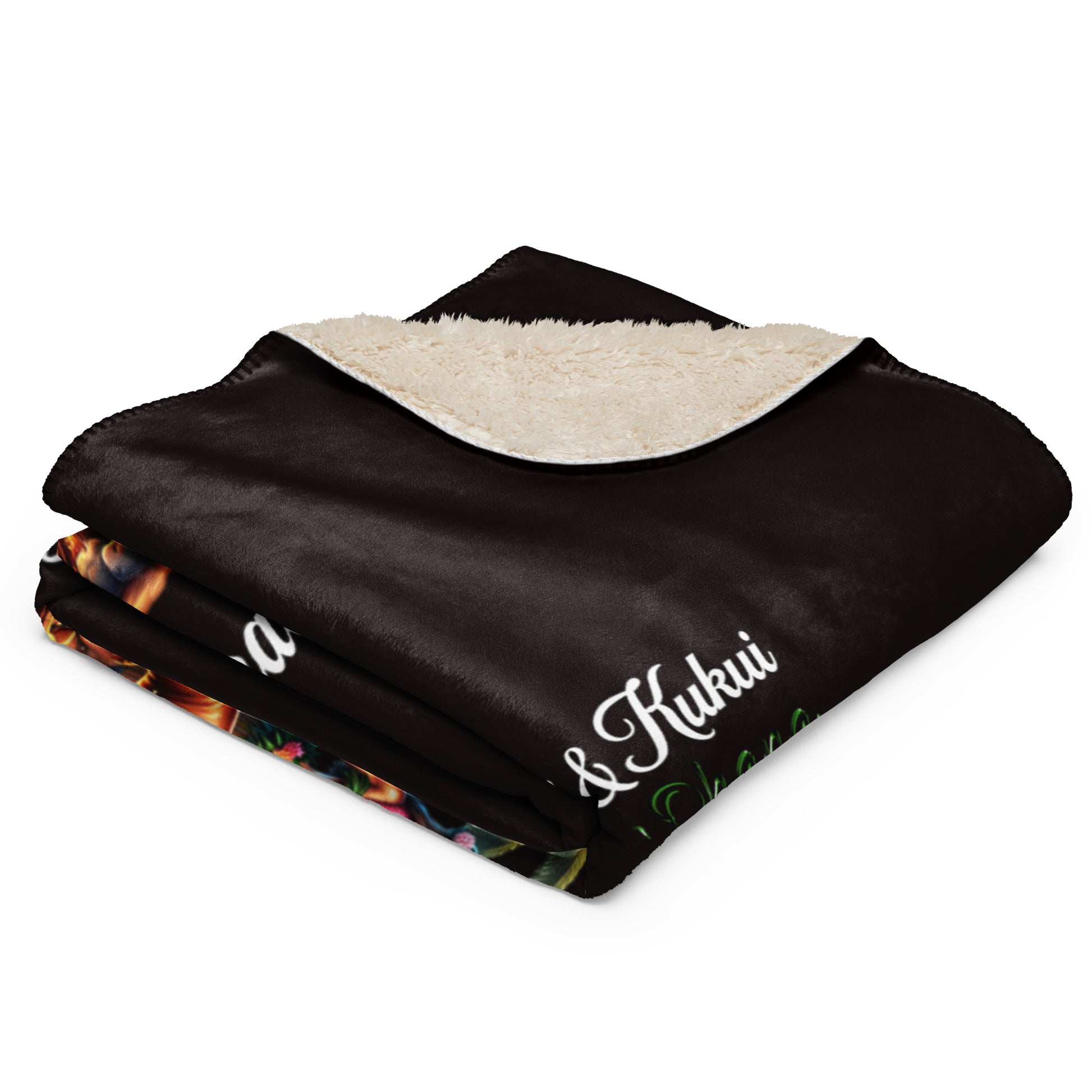 Lū'au 'Ohana Sherpa blanket Throw Blanket Pa'akai & Kukui