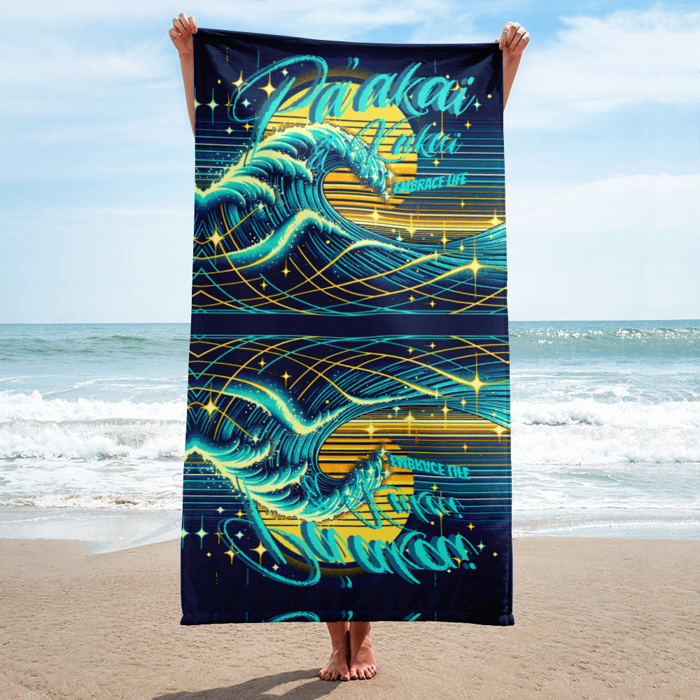 Blue Waves Towel Towel Pa'akai & Kukui Default Title