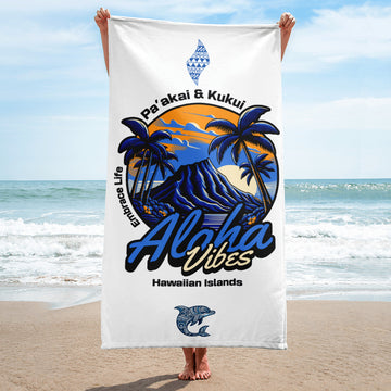 Aloha Vibes (Blue) Towel Towel Pa'akai & Kukui Default Title