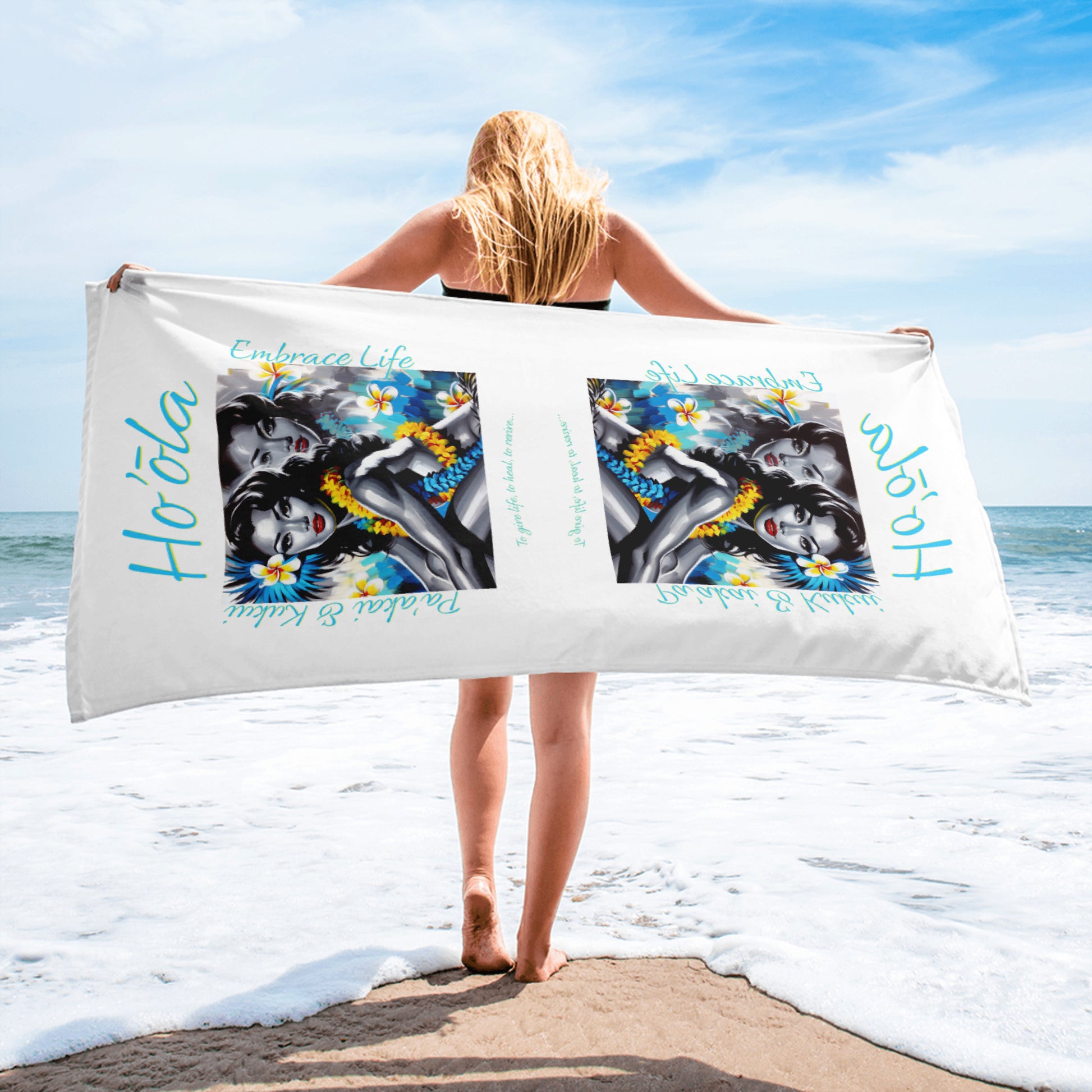 Aloha Hawai'i Towel Beach Towel Pa'akai & Kukui