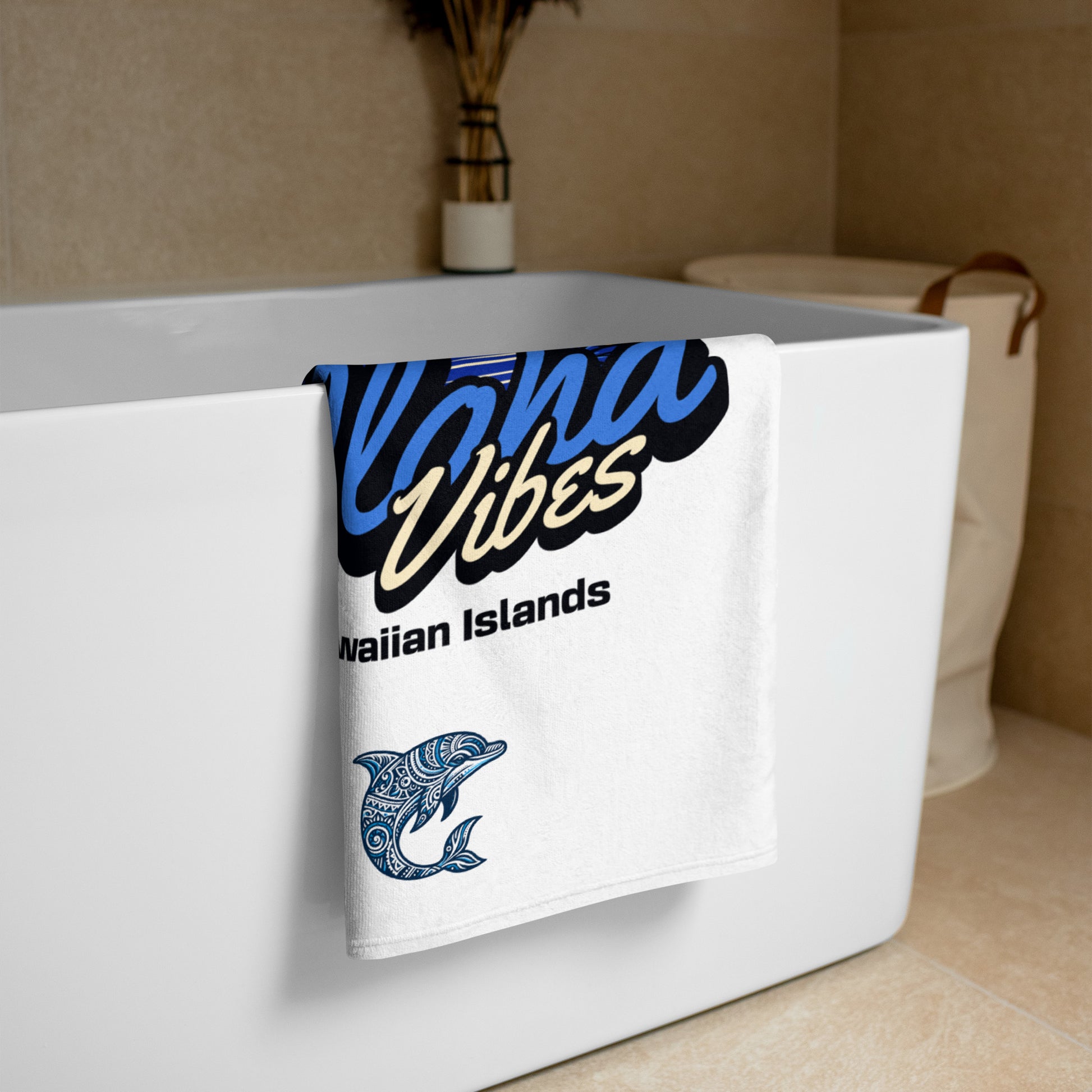 Aloha Vibes (Blue) Towel Towel Pa'akai & Kukui