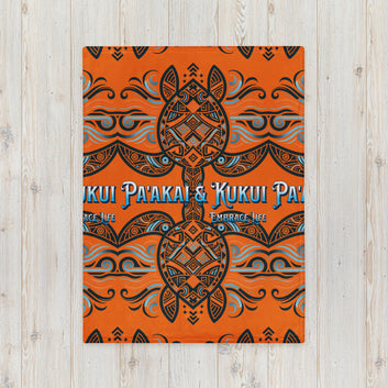 'Ālani Tribal Honu Throw Blanket