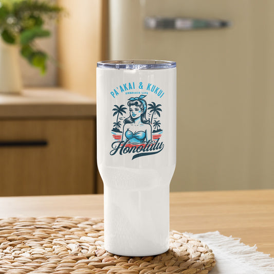 Honolulu Travel Mug with a handle