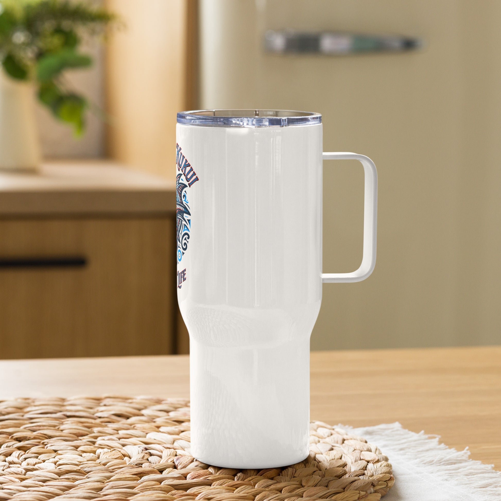 Tribal Shark Travel mug with a handle Travel Mug Pa'akai & Kukui