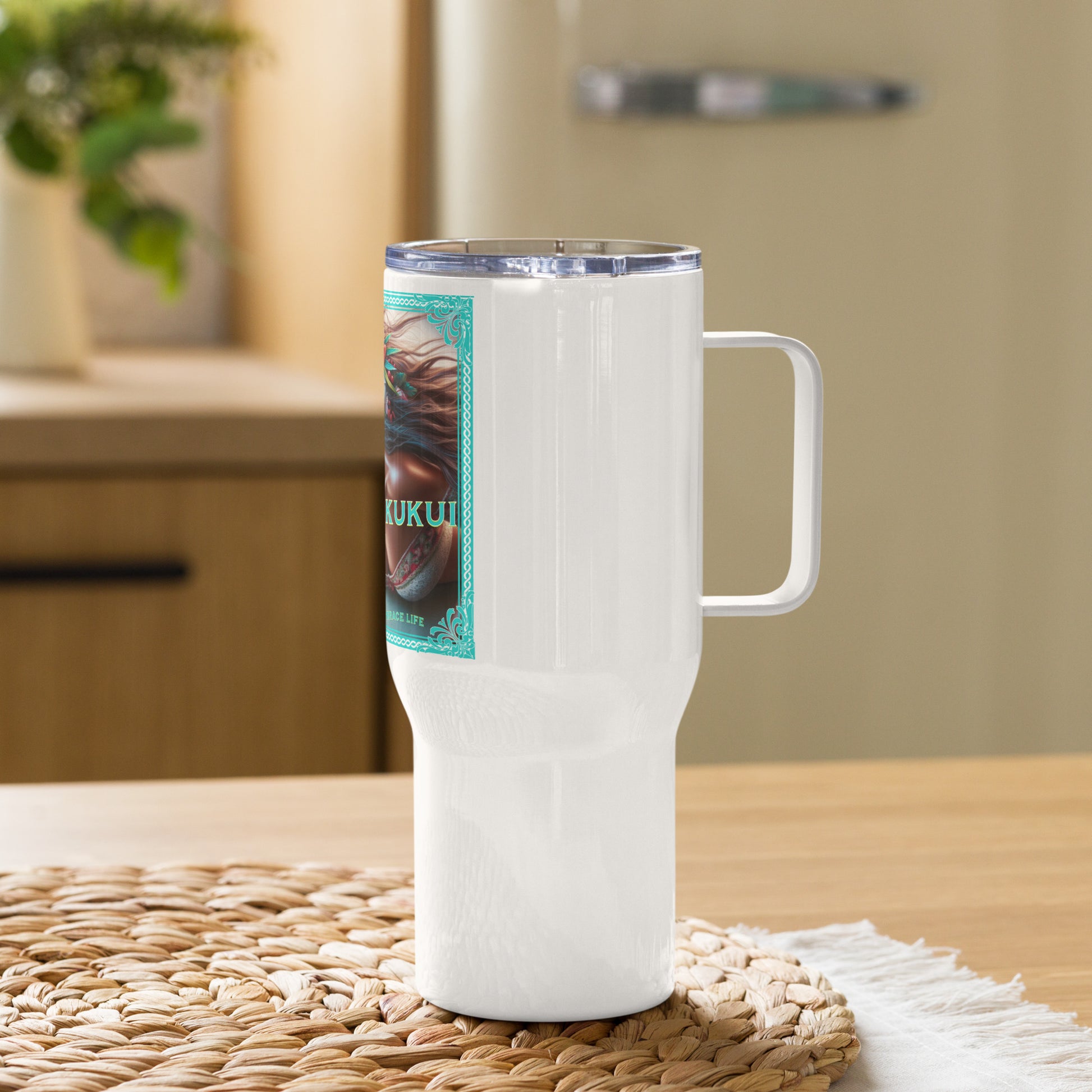Hawaiian Surer Chic Travel mug with a handle Travel Mug Pa'akai & Kukui