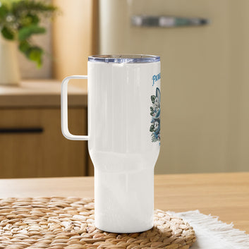 Blue Sea Turtle Travel mug with a handle