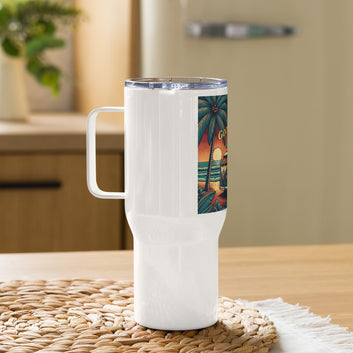 VW Good Vibes Travel mug with a handle