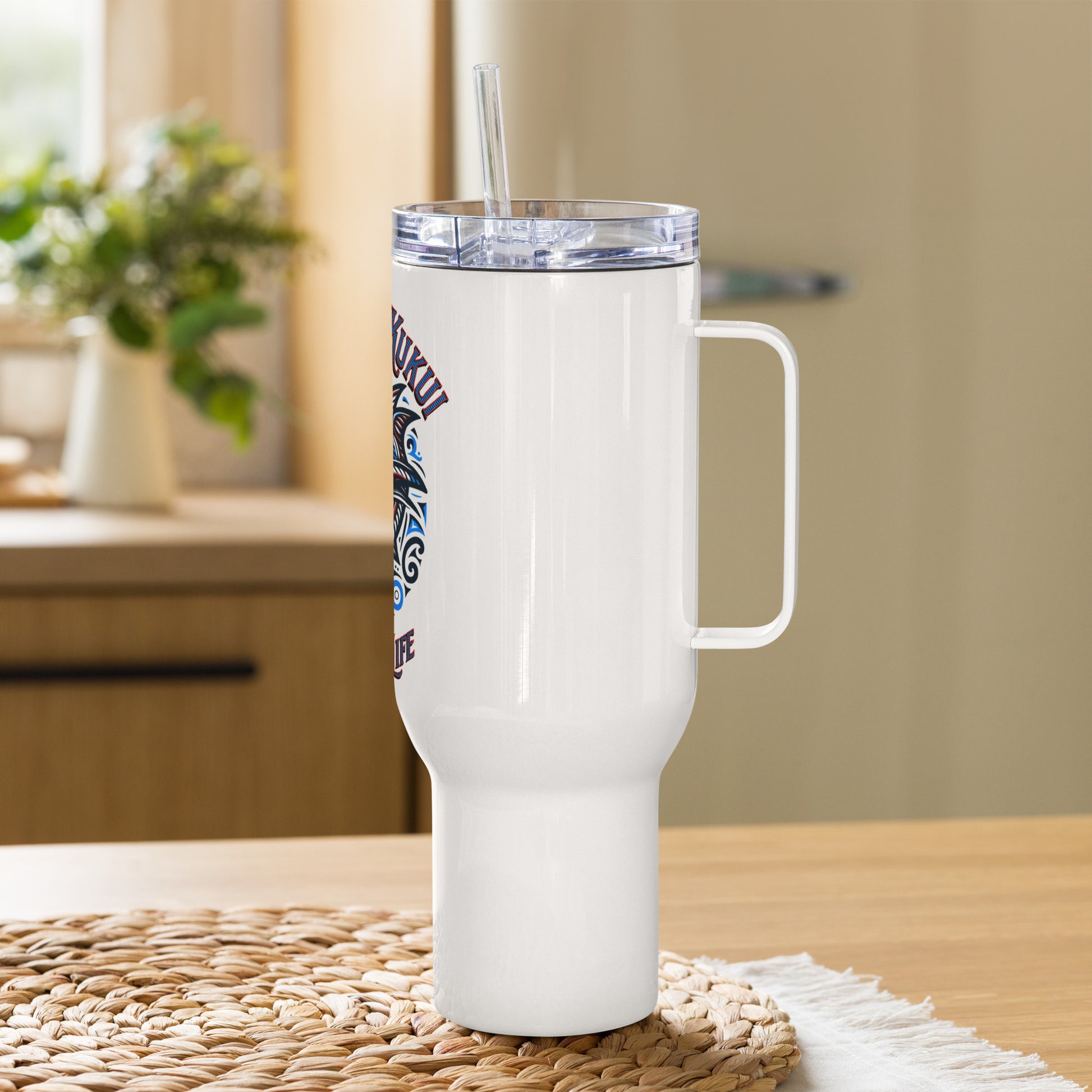 Tribal Shark Travel mug with a handle Travel Mug Pa'akai & Kukui
