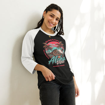 Aloha Vibes Unisex 3/4 sleeve raglan shirt