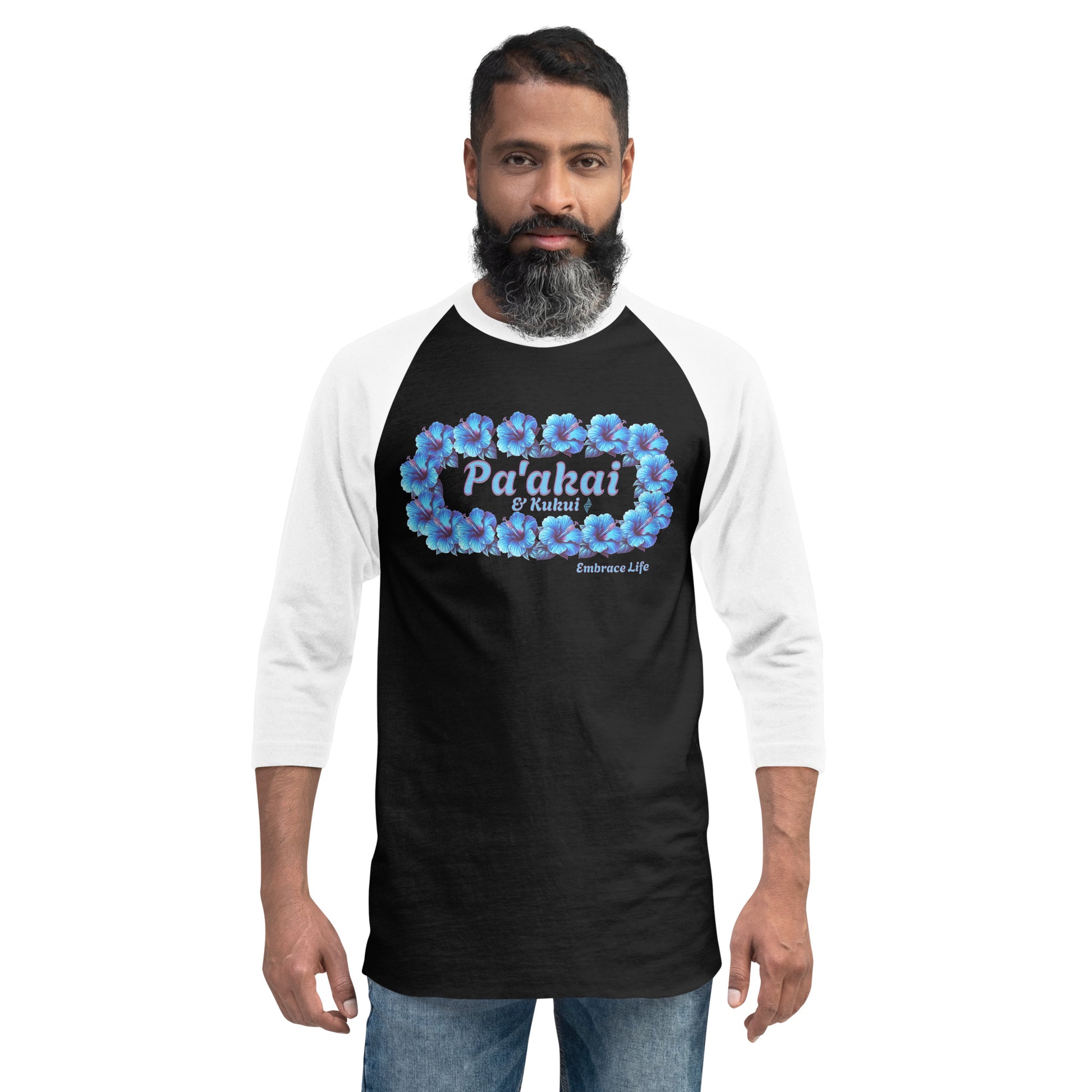 Pua aloalo 3/4 sleeve t-shirt 3/4 Sleeve t-shirt Pa'akai & Kukui