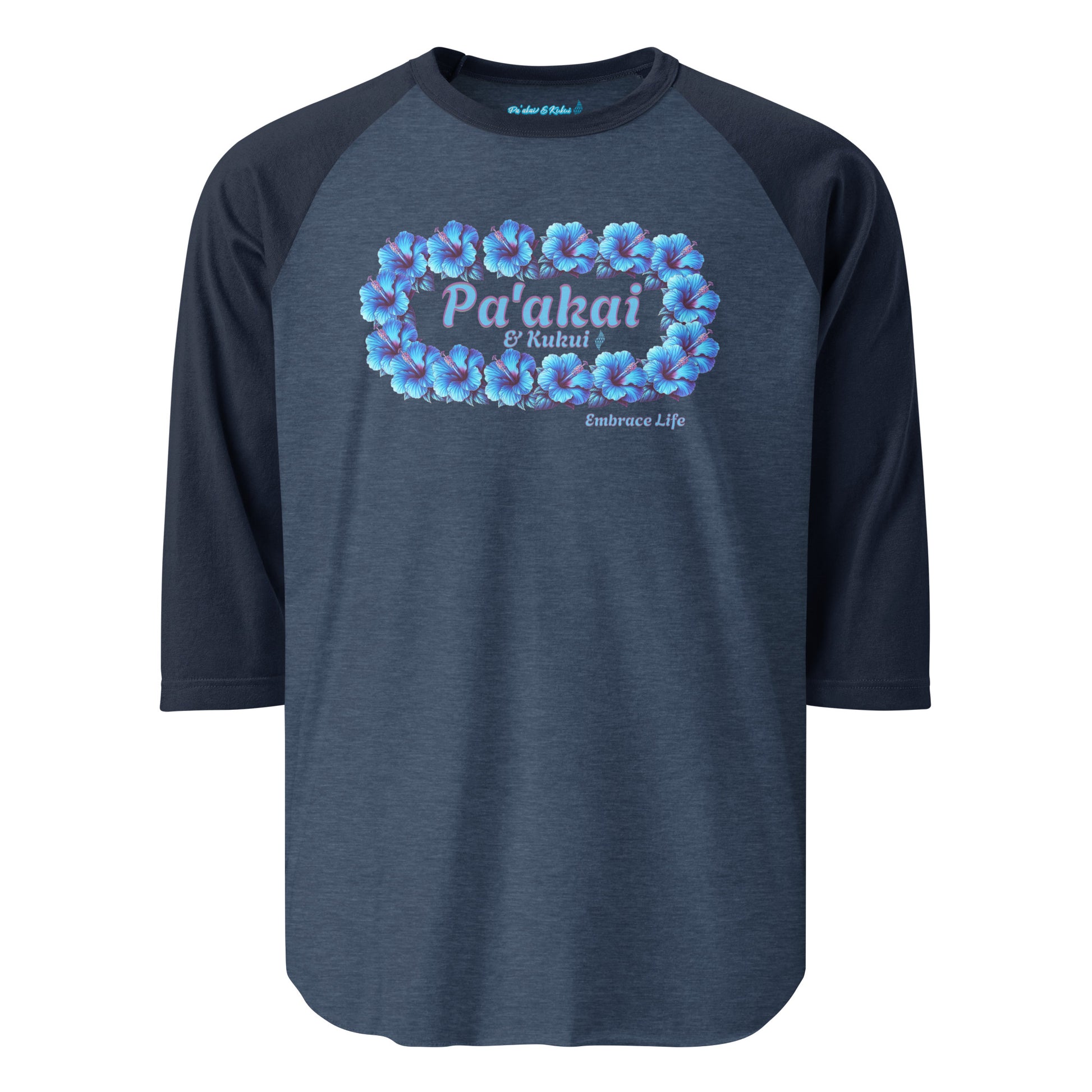 Pua aloalo 3/4 sleeve t-shirt 3/4 Sleeve t-shirt Pa'akai & Kukui