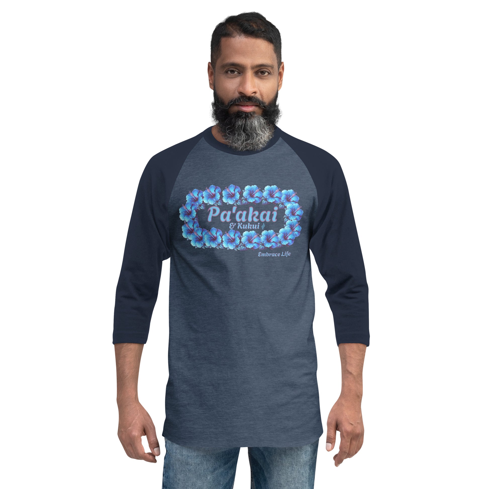 Pua aloalo 3/4 sleeve t-shirt 3/4 Sleeve t-shirt Pa'akai & Kukui