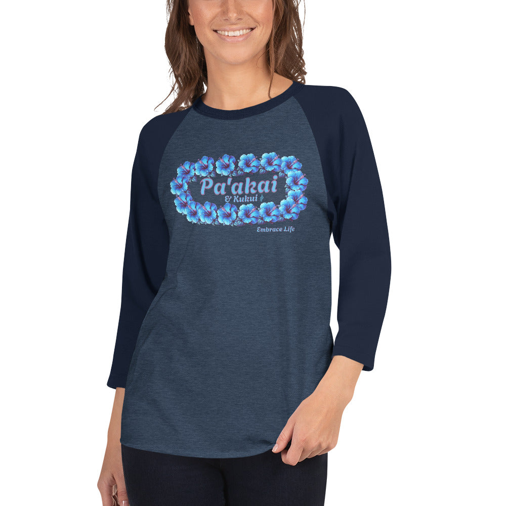 Pua aloalo 3/4 sleeve t-shirt 3/4 Sleeve t-shirt Pa'akai & Kukui