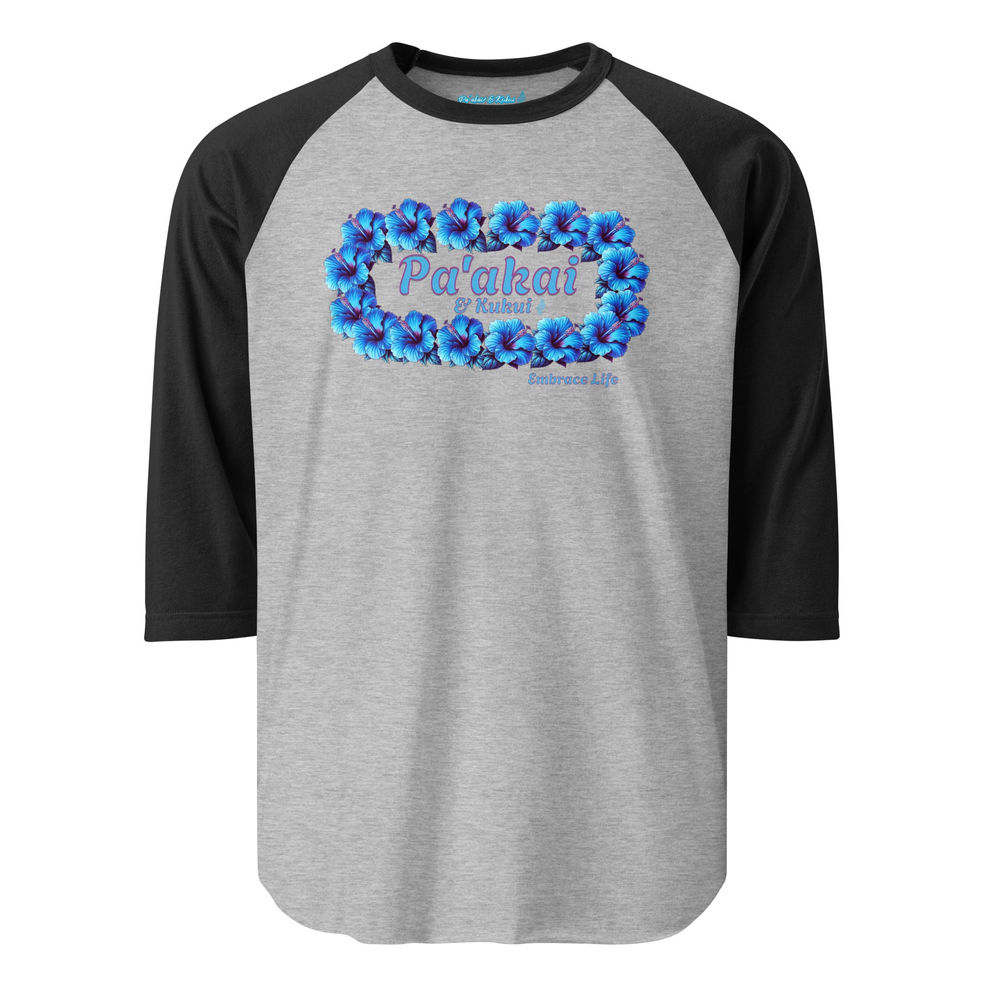 Pua aloalo 3/4 sleeve t-shirt 3/4 Sleeve t-shirt Pa'akai & Kukui