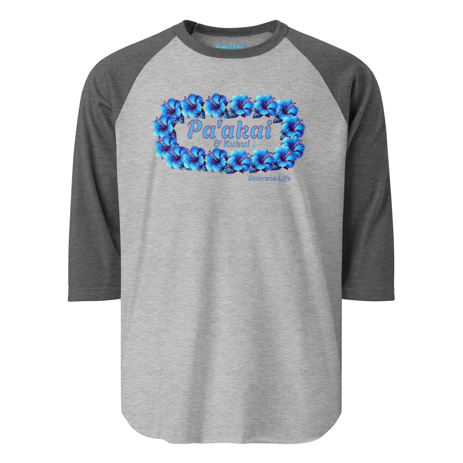 Pua aloalo 3/4 sleeve t-shirt 3/4 Sleeve t-shirt Pa'akai & Kukui