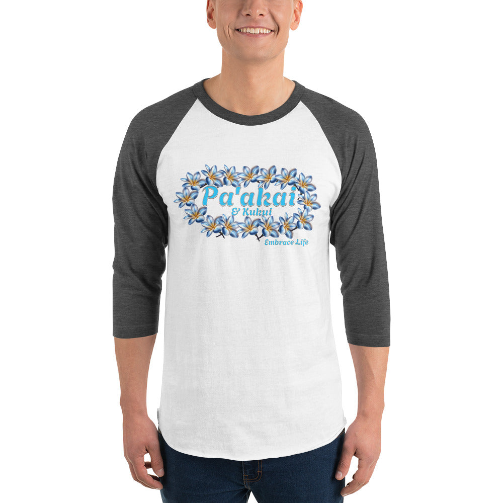 Pa'akai 3/4 sleeve t-shirt T-shirt Pa'akai & Kukui White/Heather Charcoal S