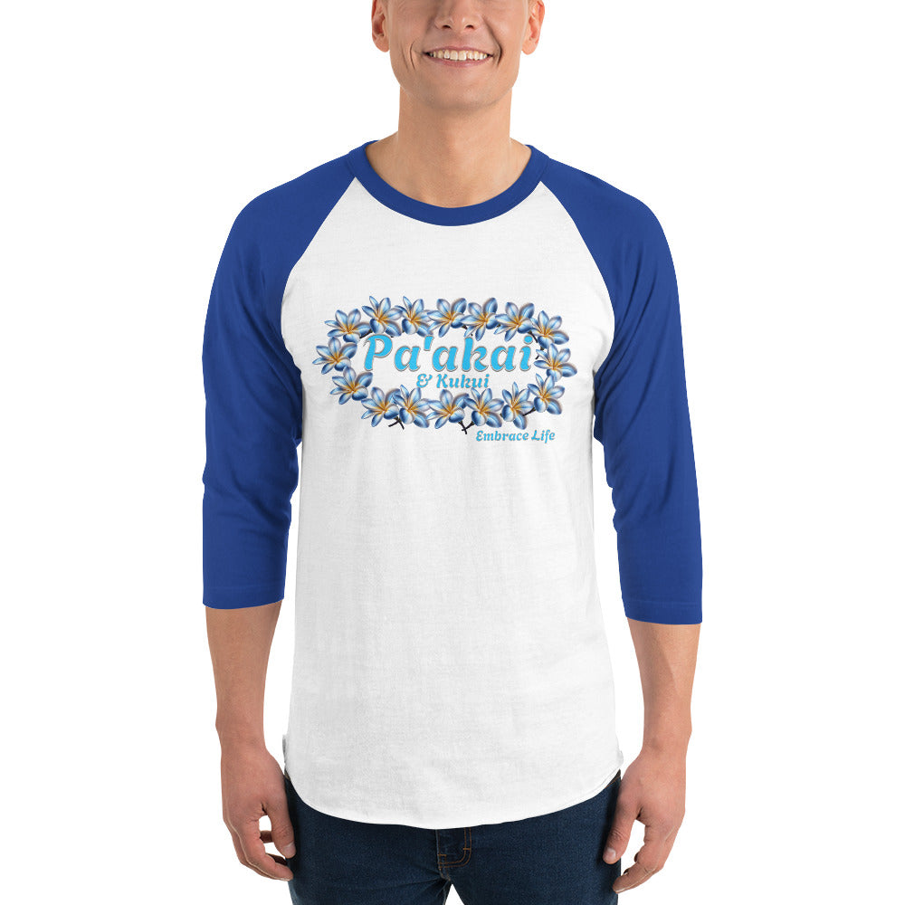 Pa'akai 3/4 sleeve t-shirt T-shirt Pa'akai & Kukui White/Royal XS