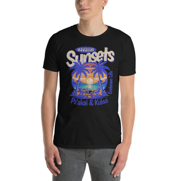 Hawaiian Sunsets T-Shirt T-shirt Pa'akai & Kukui Black S