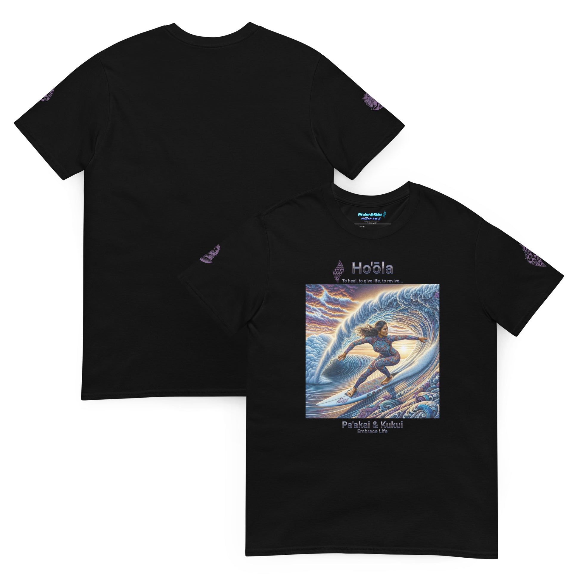Wahine Surfing T-Shirt T-shirt Pa'akai & Kukui