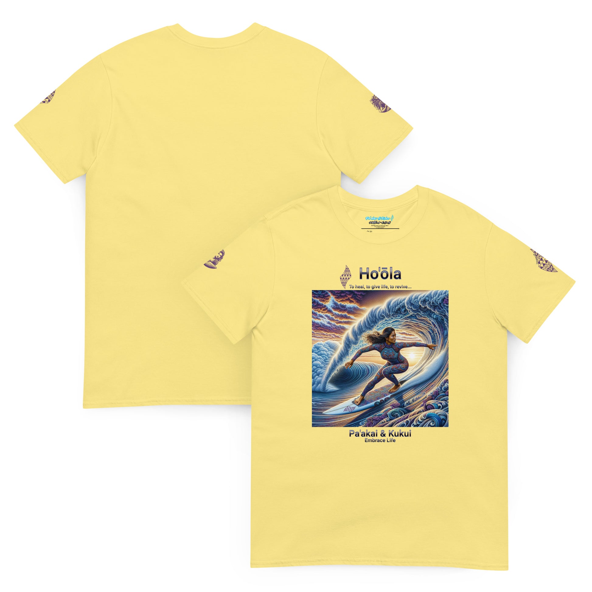 Wahine Surfing T-Shirt T-shirt Pa'akai & Kukui