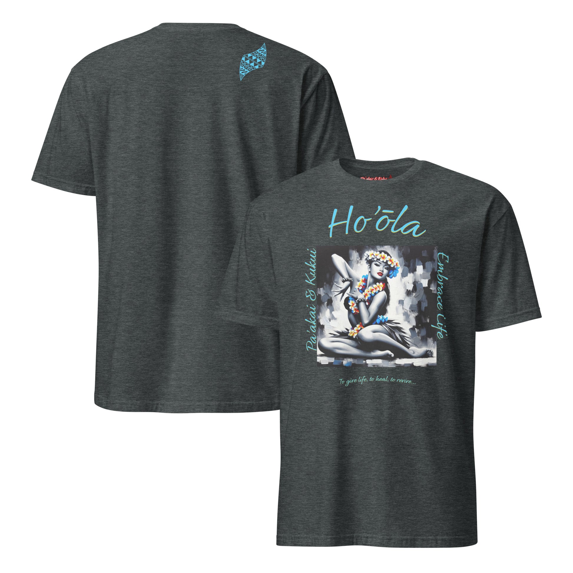 Aloha Wahine Hawai'i T-Shirt T-shirt Pa'akai & Kukui Dark Heather S