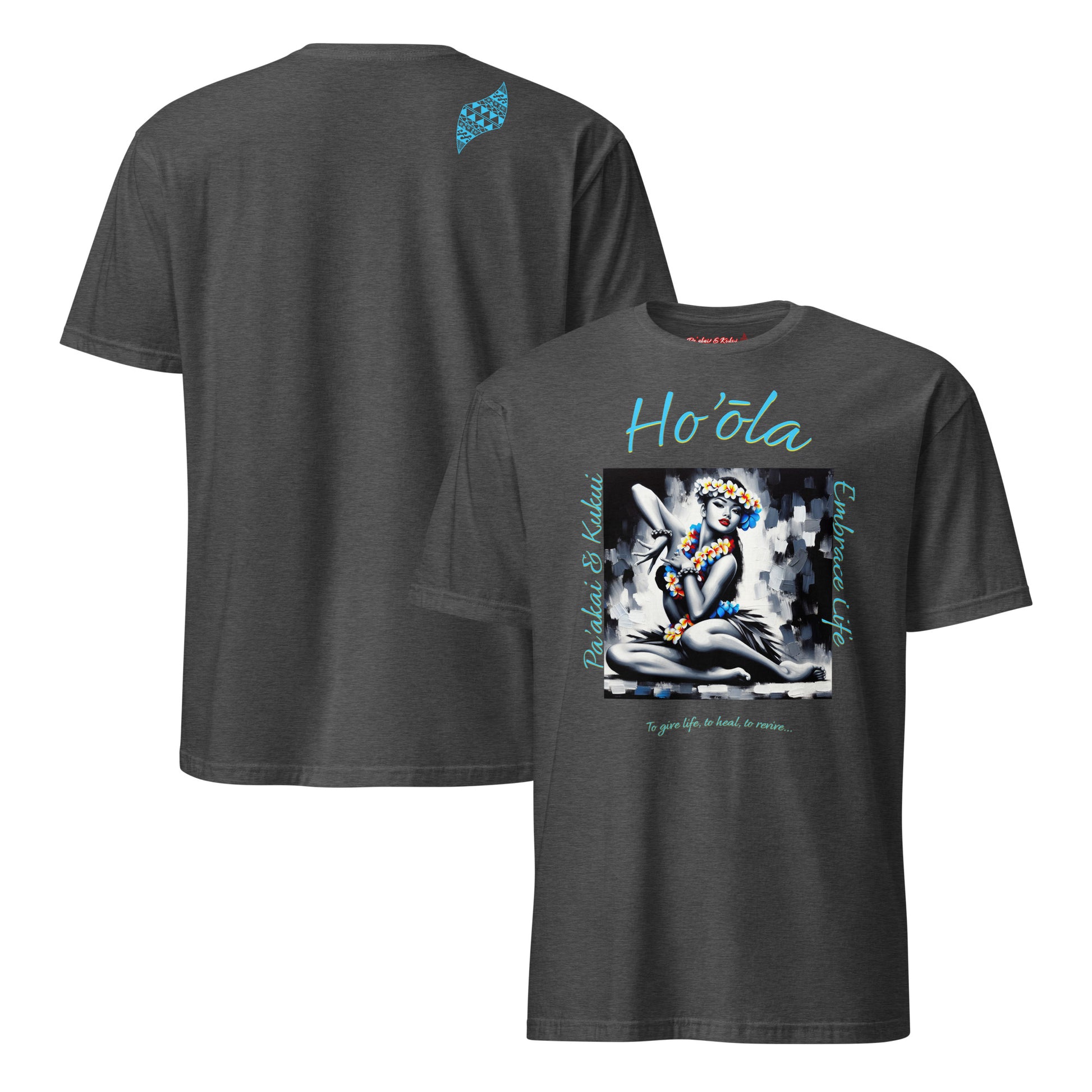 Aloha Wahine Hawai'i T-Shirt T-shirt Pa'akai & Kukui Dark Heather Grey S