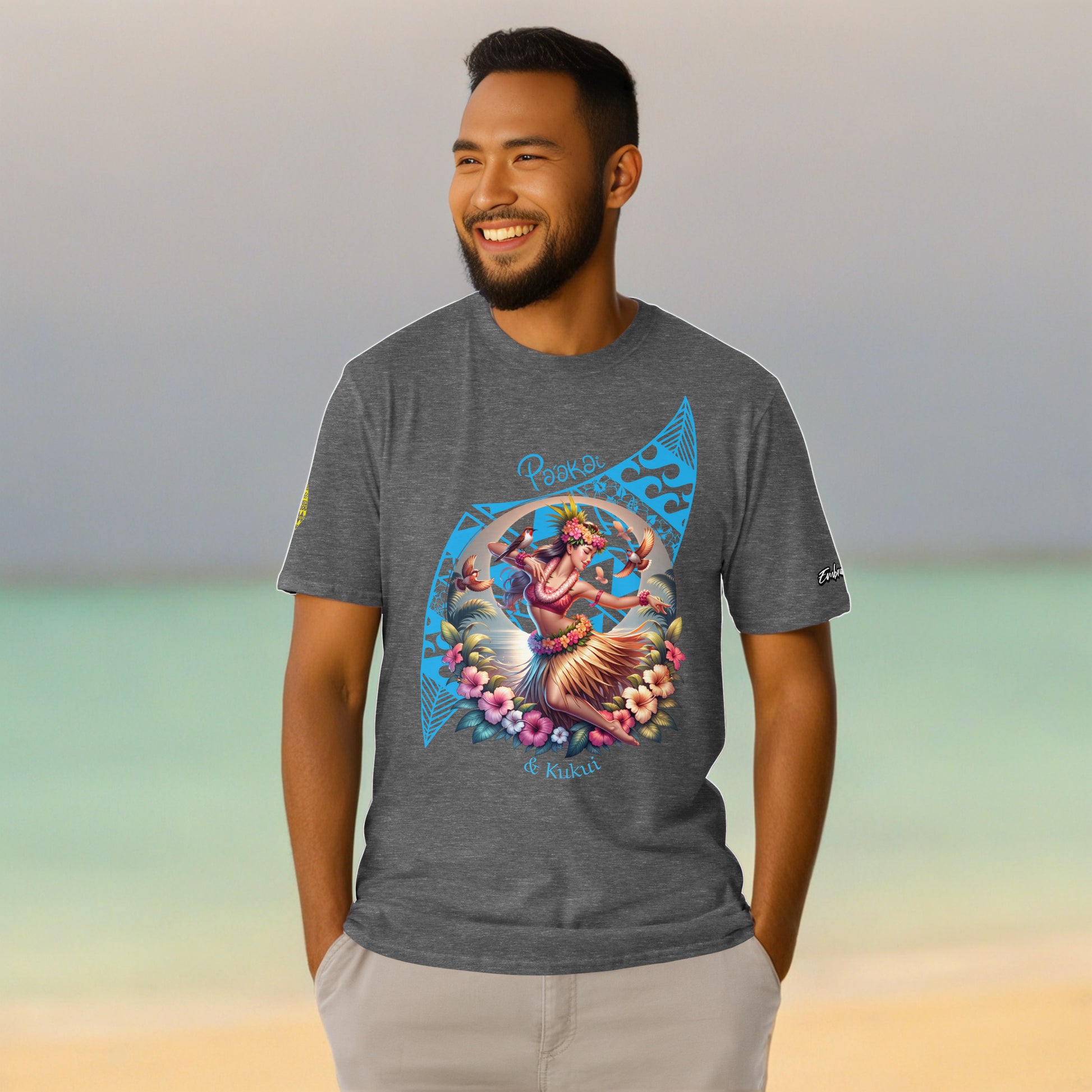 Hula Girl Vibes t-shirt T-shirt Pa'akai & Kukui Graphite Heather S