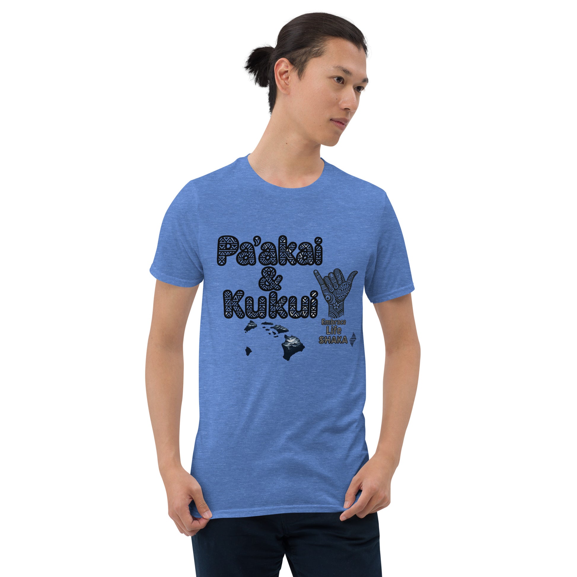 Embrace Life Shaka T-Shirt T-shirt Pa'akai & Kukui Heather Royal S