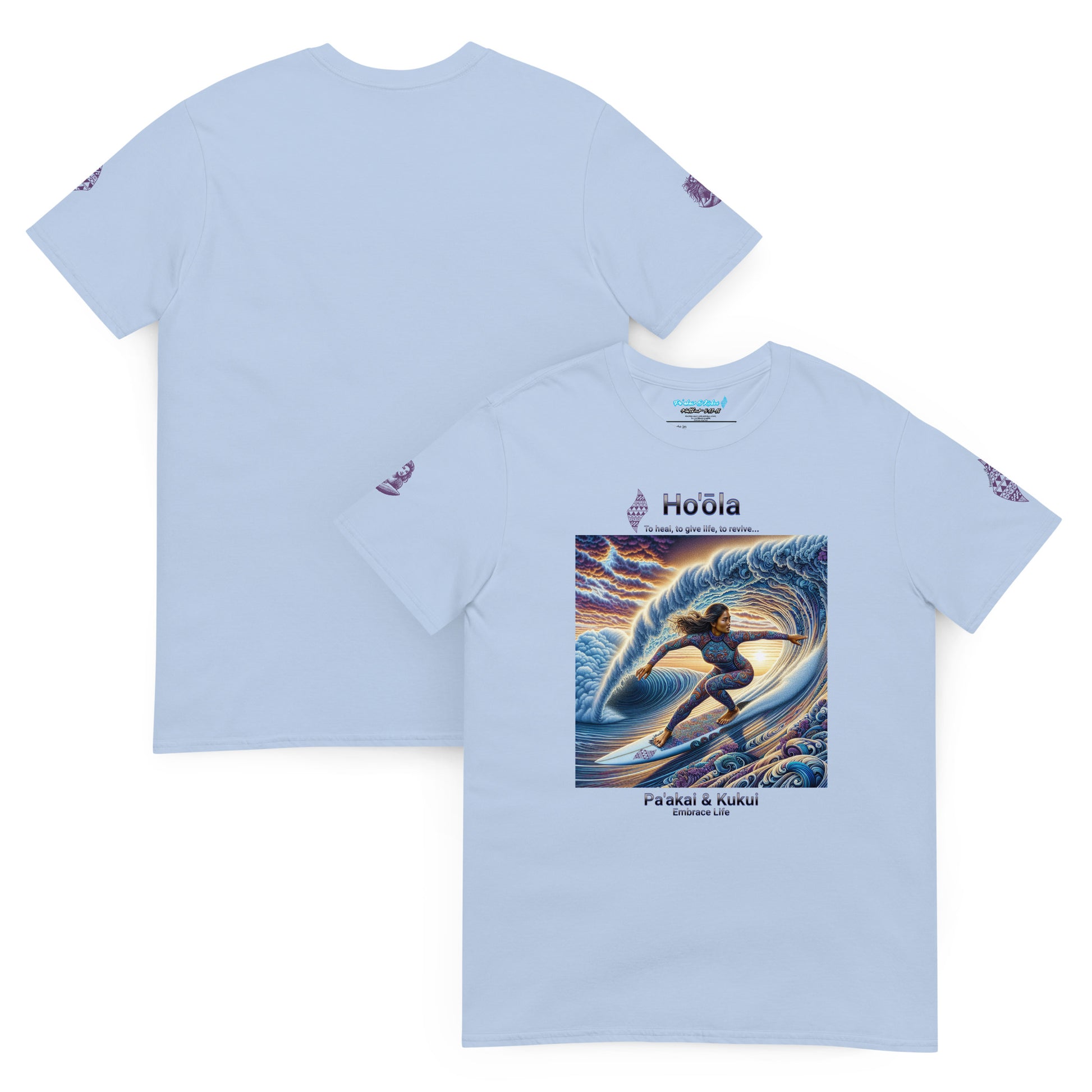 Wahine Surfing T-Shirt T-shirt Pa'akai & Kukui